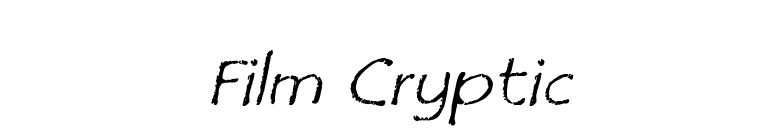 Film Cryptic font preview