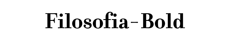 Filosofia-Bold font preview