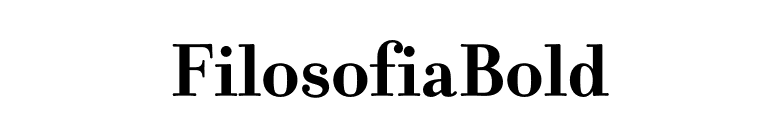 FilosofiaBold font preview