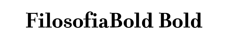FilosofiaBold Bold font preview