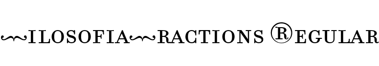 FilosofiaFractions Regular font preview