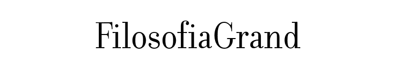 FilosofiaGrand font preview