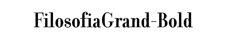 FilosofiaGrand-Bold font preview