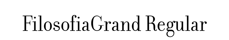 FilosofiaGrand Regular font preview
