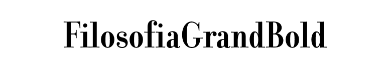 FilosofiaGrandBold font preview