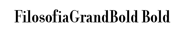 FilosofiaGrandBold Bold font preview