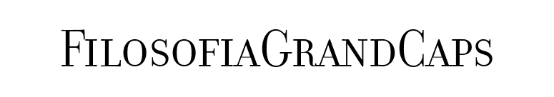 FilosofiaGrandCaps font preview