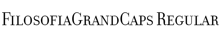 FilosofiaGrandCaps Regular font preview