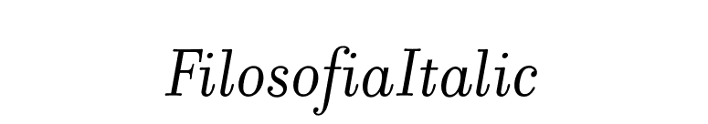 FilosofiaItalic font preview