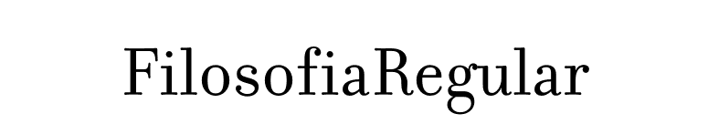 FilosofiaRegular font preview