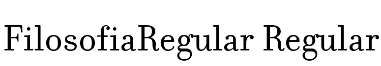 FilosofiaRegular Regular font preview