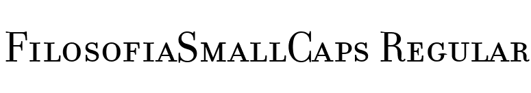 FilosofiaSmallCaps Regular font preview