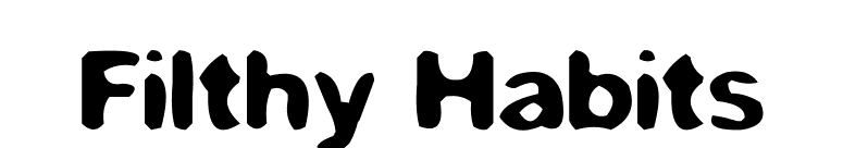 Filthy Habits font preview