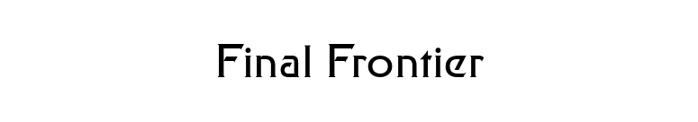 Final Frontier font preview