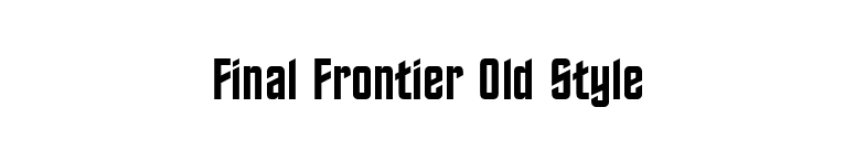 Final Frontier Old Style font preview