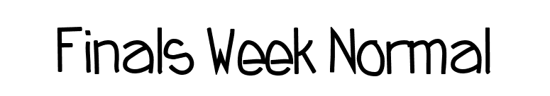 Finals Week Normal font preview