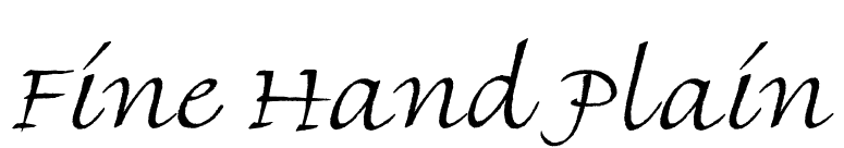 Fine Hand Plain font preview