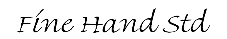 Fine Hand Std font preview