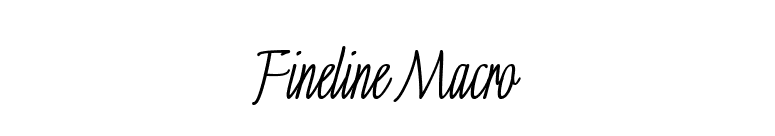 Fineline Macro font preview