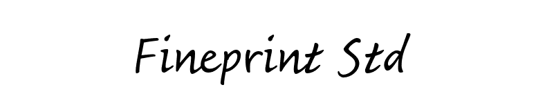 Fineprint Std font preview