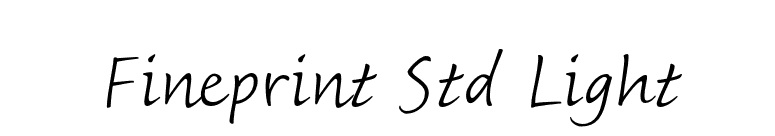 Fineprint Std Light font preview