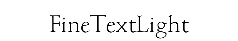 FineTextLight font preview