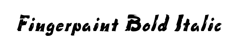 Fingerpaint Bold Italic font preview