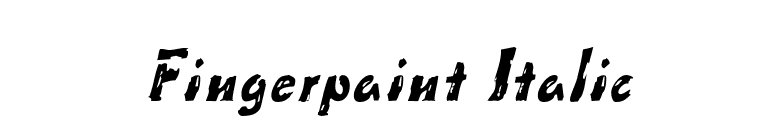 Fingerpaint Italic font preview