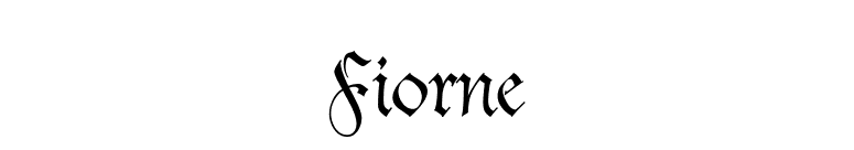 Fiorne font preview