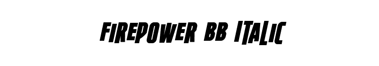 Firepower BB Italic font preview
