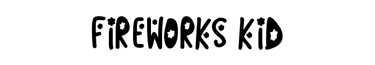 Fireworks Kid font preview