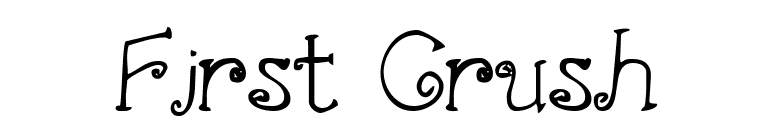 First Crush font preview
