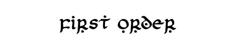 First Order font preview