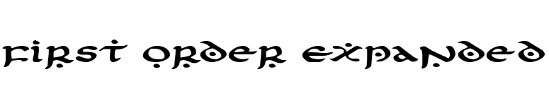 First Order Expanded font preview