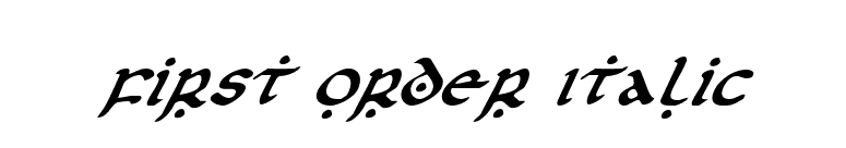First Order Italic font preview