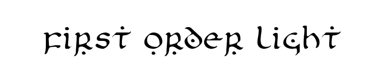 First Order Light font preview