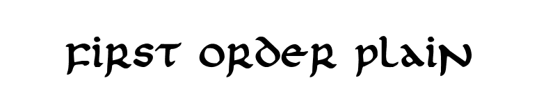 First Order Plain font preview