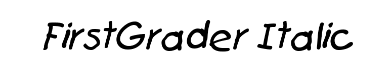 FirstGrader Italic font preview