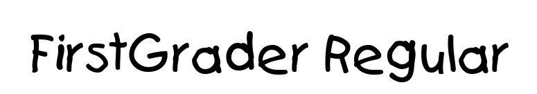 FirstGrader Regular font preview