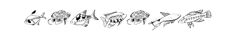 Fishing font preview