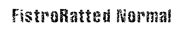FistroRatted Normal font preview