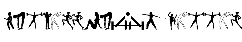 FitnessSilhouettes font preview