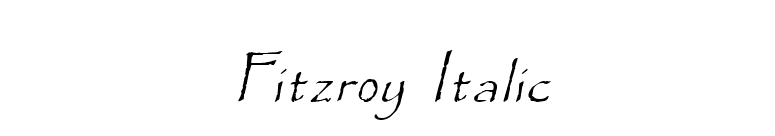 Fitzroy Italic font preview