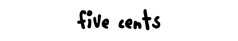 five cents font preview