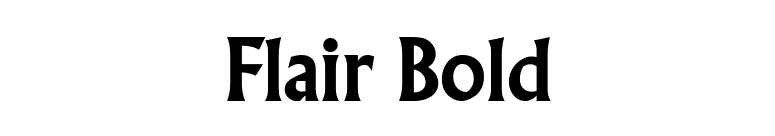 Flair Bold font preview