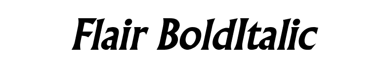 Flair BoldItalic font preview