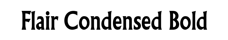 Flair Condensed Bold font preview