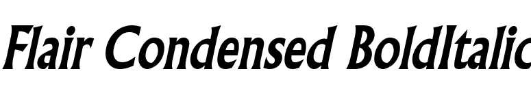 Flair Condensed BoldItalic font preview
