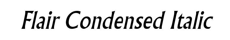Flair Condensed Italic font preview