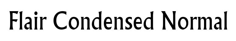 Flair Condensed Normal font preview